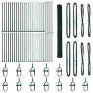 Оградa с колчета Зелен 1.4 x 100 m Покрит със PVC стомана