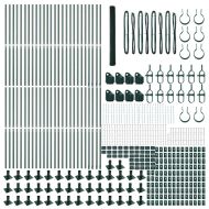 Оградa с колчета Зелен 1.5 x 100 м Покрит със PVC стомана
