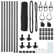 Оградa с колчета Сив 0.4 x 10 м Покрит със PVC стомана