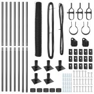 Оградa с колчета Сив 1.2 x 10 m Покрит със PVC стомана