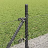 Оградa с колчета Сив 0.4 x 50 м Покрит със PVC стомана