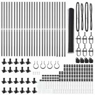 Оградa с колчета Сив 1.2 x 50 m Покрит със PVC стомана