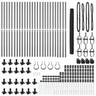 Оградa с колчета Сив 1.4 x 50 m Покрит със PVC стомана