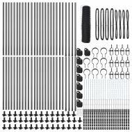 Оградa с колчета Сив 0.4 x 100 м Покрит със PVC стомана
