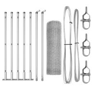 Оградa с колчета Сребрист 0.4 x 10 м Покрит със PVC стомана