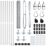Оградa с колчета Сребрист 1.2 x 10 m Покрит със PVC стомана