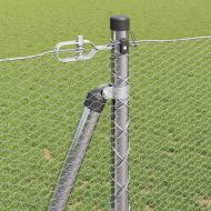 Оградa с колчета Сребрист 1.2 x 10 m Покрит със PVC стомана