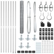 Оградa с колчета Сребрист 1.2 x 10 m Покрит със PVC стомана