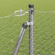 Оградa с колчета Сребрист 1.2 x 10 m Покрит със PVC стомана