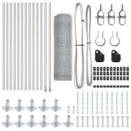 Оградa с колчета Сребрист 0.5 x 25 м Покрит със PVC стомана