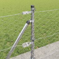 Оградa с колчета Сребрист 0.6 x 25 м Покрит със PVC стомана