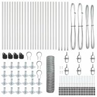 Оградa с колчета Сребрист 0.5 x 50 м Покрит със PVC стомана