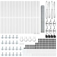 Оградa с колчета Сребрист 1.2 x 50 m Покрит със PVC стомана