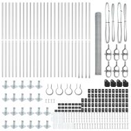 Оградa с колчета Сребрист 1.5 x 50 m Покрит със PVC стомана