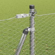 Оградa с колчета Сребрист 1.5 x 50 m Покрит със PVC стомана