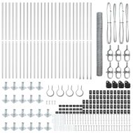 Оградa с колчета Сребрист 1.5 x 50 m Покрит със PVC стомана
