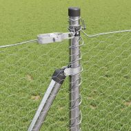 Оградa с колчета Сребрист 0.8 x 100 м Покрит със PVC стомана