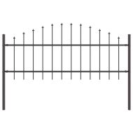Градска ограда Сив 1190 x 75 см Прахово боядисана стомана