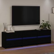 ТВ Единици 2 pcs Черния дъб 180 x 34 x 50 см Инженерно дърво