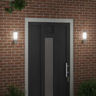 Външни стенни лампи 2 pcs Сребрист 12 x 7.5 x 27 см