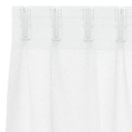 Перде от воал С завеси 2 pcs Бяло 140 x 140 cm Полиестер