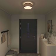 Таванна лампа Черно 30 x 13.5 см текстил