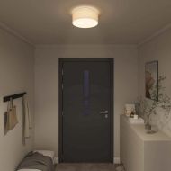 Таванна лампа Бяло 30 x 13.5 см текстил