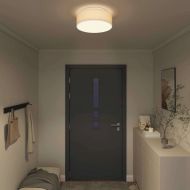 Таванна лампа Бяло 38 x 13.5 см текстил