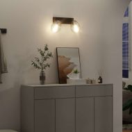 Таванен спот Черно 33 x 13 x 26 см Стъкло и метал