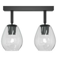 Таванен спот Черно 33 x 13 x 26 см Стъкло и метал