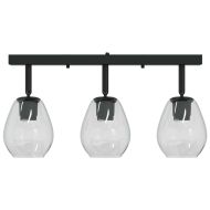 Таванен спот Черно 54 x 13 x 26 см Стъкло и метал