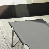 Сгъваемо къмпинг легло 2 pcs Сив 62 x 194 x 42 см