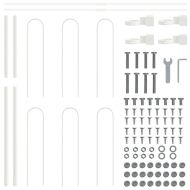 Градска ограда Бяло 1.7 x 0.8 m Прахово покритие стомана