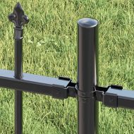 Градска ограда Сив 215 cm Прахово покритие стомана