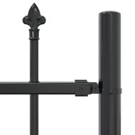 Градска ограда Сив 215 cm Прахово покритие стомана