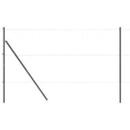 Оградни стълбове 7 pcs Сив Ø32mm 200 см Поцинкована стомана