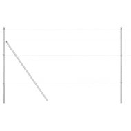 Оградни стълбове 7 pcs Сребрист Ø32mm 150 см