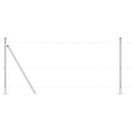 Оградни стълбове 13 pcs Сребрист Ø32mm 110 см