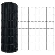 Европейска ограда Сив 0.4 x 10 м Желязо с PVC покритие