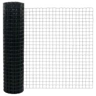 Европейска ограда Сив 1 x 25 m Желязо с PVC покритие