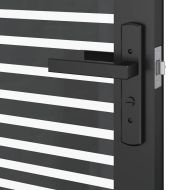 Стъклена врата На райета Черно 76 x 3.5 x 201.5 см Алуминий