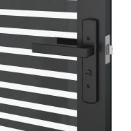 Вътрешна врата Черно 93 x 201.5 cm Закалено стъкло и алуминий