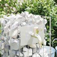 Габиони стълб Сребрист 25 x 25 x 50 cm Неръждаема стомана