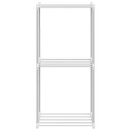 Рафтове за съхранение с рафт бял 43 x 27 x 90 см Алуминий