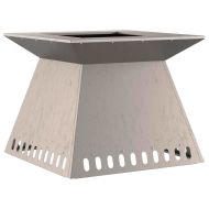 Огнище Кафяво 60 x 60 x 50 см Патинираща стомана