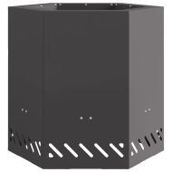 Бездимна камина Черно 48 x 48 x 51 см Стомана