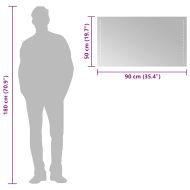 LED огледало за баня, 90x50 см