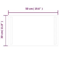 LED огледало за баня, 50x30 см