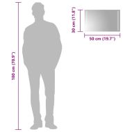 LED огледало за баня, 50x30 см