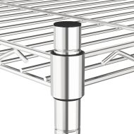 4-етажен стелаж за съхранение с колела 90x35x142 см хром 200 кг